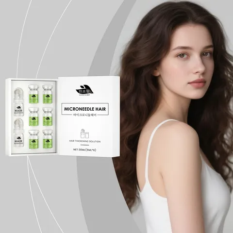 Hair Thickening Solution Microneedle Hair Roller Set Scalp Nourishing Hair Care Treatment Serum With Accessories
