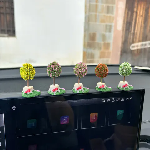Adorno de Mini Árbol para Coche Decoración de Salpicadero Planta Verde Artificial Micro Paisaje Accesorios de Estilo Interior