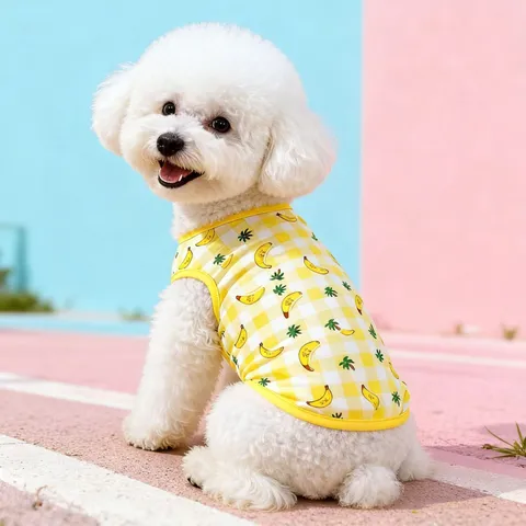 Huisdier Hond Kleding Schattige Fruit Print Vest Zomer Lente Ademend Tanktop Kleding Voor Kleine Middelgrote Honden