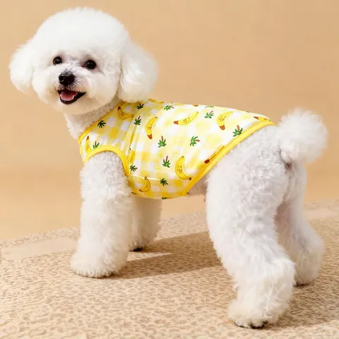 Huisdier Hond Kleding Schattige Fruit Print Vest Zomer Lente Ademend Tanktop Kleding Voor Kleine Middelgrote Honden