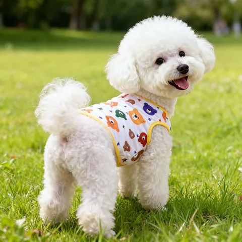 Mignon Ours Étoile Imprimé Chien Animal Été Mince Gilet Respirant Chiot Chat Vêtements Cartoon Gilet Vêtement pour Animal