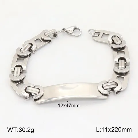 Bracelet Chaîne en Acier Inoxydable pour Hommes Mode Minimaliste Bracelets en Acier Titane Cadeau de Bijoux de Luxe