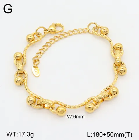 Bracelet De Chaîne Double Couche Plaqué Or En Acier Inoxydable Pour Femmes Mode Géométrique Bijou De Poignet Minimaliste Cadeau