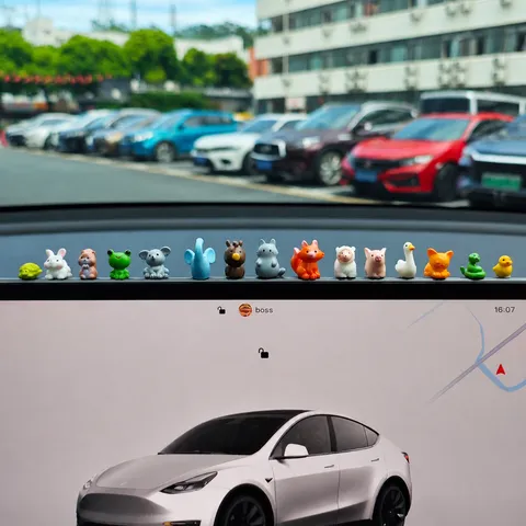 Süße Harz Tier Armaturenbrett Ornamente Cartoon Mini Puppe Figuren Auto Mittelkonsole Innendekoration Zubehör