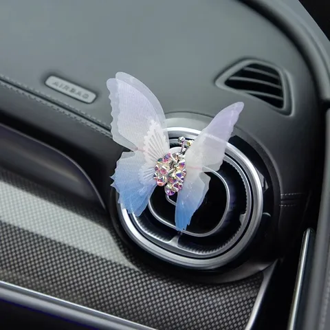 Auto Aromatherapie Schmetterling Luftauslass Dekoration Strass Netz Auto Ornament Lüftungsclip Parfüm Diffusor Innenausstattung