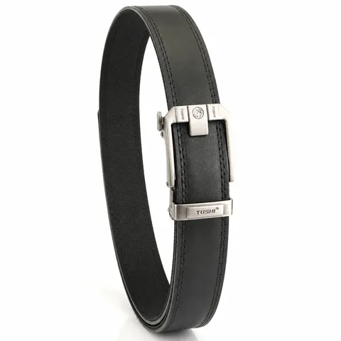 Cinturón Táctico para Hombre Cuero Dividido Nylon Doble Capa Hebilla Automática de Aleación Resistente Ajustable Militar Exterior
