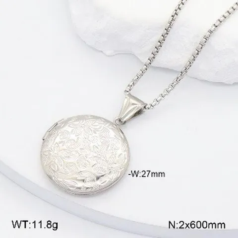 Collier Pendentif Médaillon Rond en Acier Inoxydable Vintage Relief Portrait St Mary Rétro Hommes Mode Bijoux Chaîne Cadeau