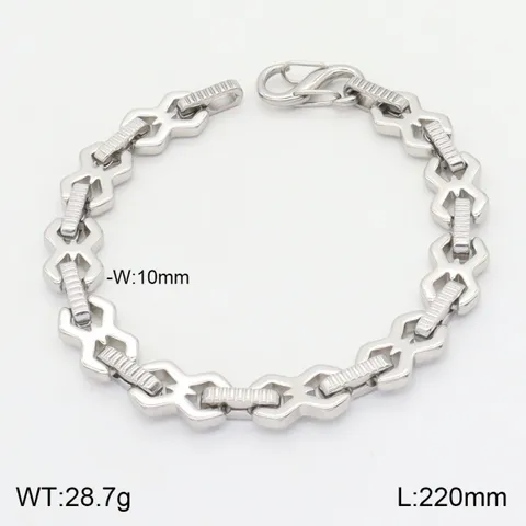 Bracelet Chaîne en Acier Inoxydable Hip Hop Unisexe Bracelets à Maillons Géométriques Mode Bijoux Punk Cadeau pour Hommes Femmes