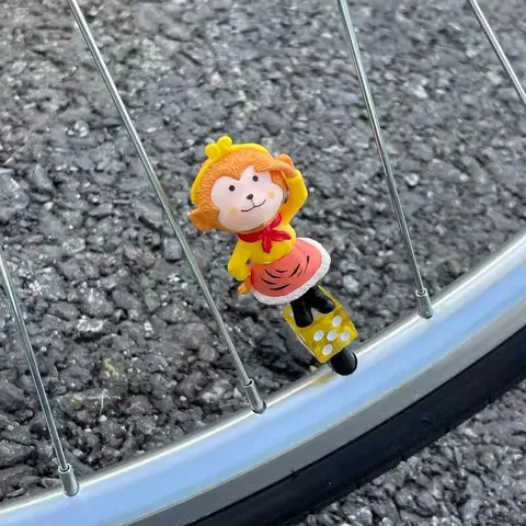 Creative Burger Starfruit Monkey Dice Bicycle Tire Valve Caps Presta Schrader Valve Adapter Bike Accessories