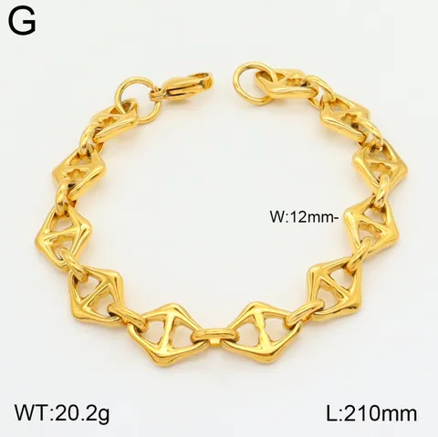 Unisexe Acier Inoxydable 18K Plaqué Or Épaisse Chaîne Ancre Maillon Bracelet Collier Mode Hip Hop Bijoux Cadeau