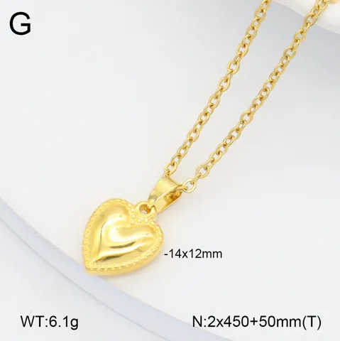 Collier Pendentif Relief Acier Inoxydable Style Ins Plaqué Or Argent Chaîne Clavicule Cadeau Bijoux Mode