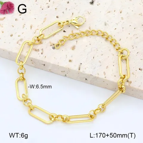 Bracelet Chaîne en Acier Inoxydable Minimaliste Pour Femmes Plaqué Or Bracelets à Maillons Géométriques Bijoux Tendance Cadeau