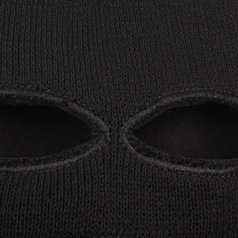 Winter Balaclava Ski Mask Knitted Full Face Cover Windproof Thermal 3-Hole Mask For Outdoor Cycling Men Warm Fleece Lined