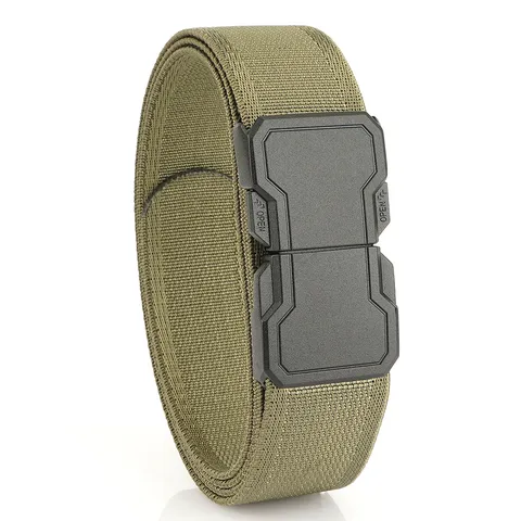 Tactical Elastic Woven Belt For Men Outdoor Sport Alloy Buckle Quick Release Stretch Waist Strap Adjustable Military Tactical Belt
