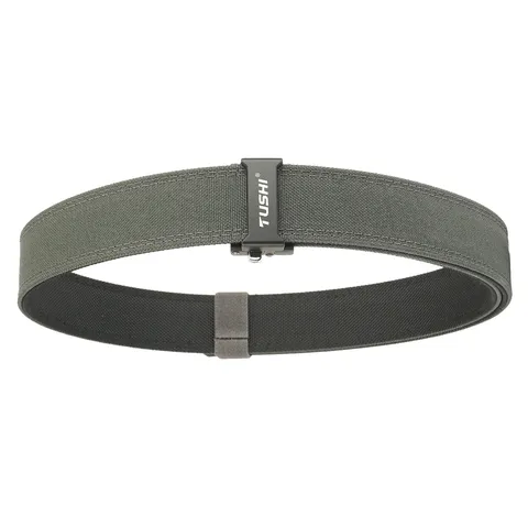 Tactical Nylon Belt Alloy Automatic Buckle Thickened Double Layer Outdoor Training Utility Waistband For Men Women Commuter Belt