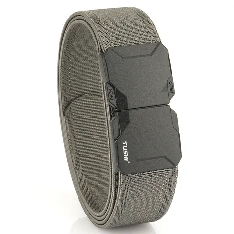 Tactical Elastic Woven Belt For Men Outdoor Breathable Stretch Adjustable Military Style Belt With Quick Release Buckle Casual Waist Strap