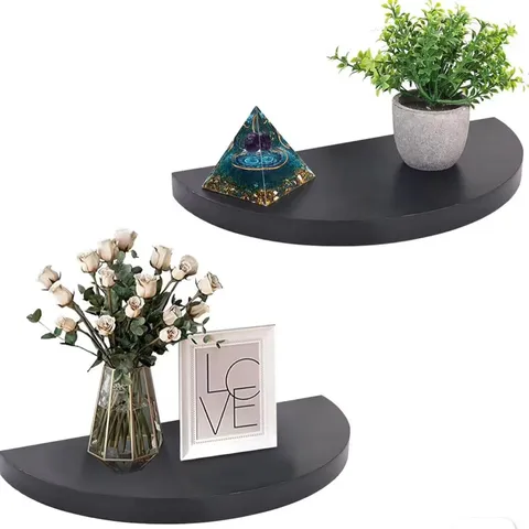 Moderne Halbkreisförmige Schweberegale Massives Kiefernholz Wandmontierte Display-Ständer Für Schlafzimmer Wohnzimmer Bad Dekor