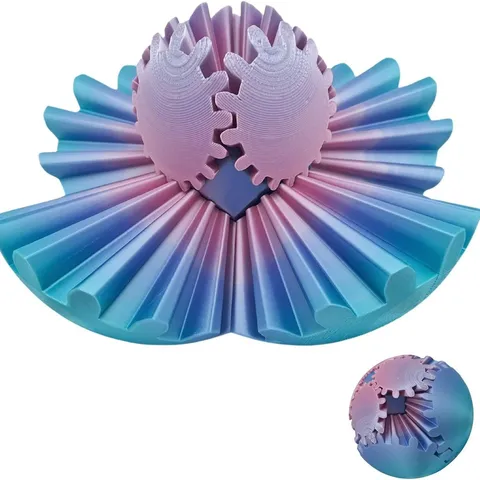 3D Gedruckt Zahnrad Ball Fidget Spielzeug Mechanisch Verriegelung Kugel Ornament Farbverlauf Stressabbau Büro Tisch Spielzeug Unisex Dekoration