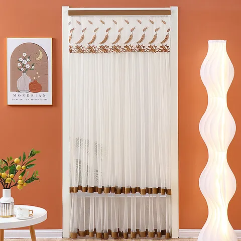 Tendina per Porta in Pizzo Rete Antizanzara Tenda Divisoria Stile Moderno Minimalista Casa Camera da Letto Decorazione