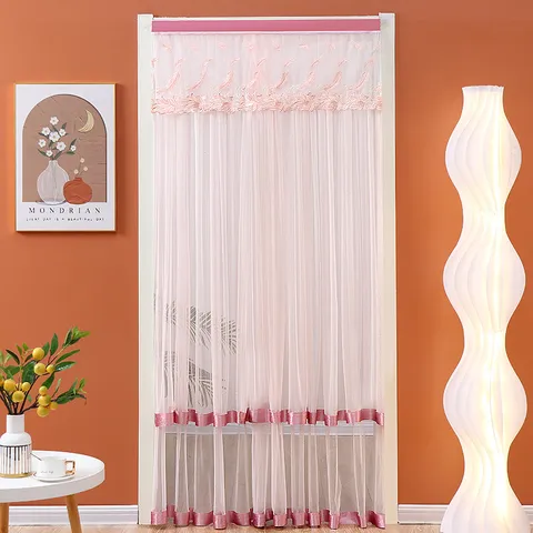 Tendina per Porta in Pizzo Rete Antizanzara Tenda Divisoria Stile Moderno Minimalista Casa Camera da Letto Decorazione