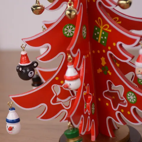 Weihnachtsbaum Aus Holz Tischdekoration Mini Kiefer Mit Anhängern Miniatur Ornamente Tischdekoration Weihnachtsgeschenke Shop Schaufenster Layout