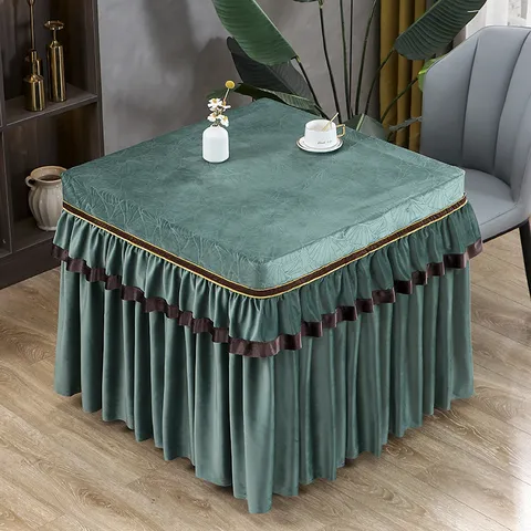 Minimalistischer Ginkgo Blatt Geprägter Staubschutz Tischdecke Für Elektroherd Mahl- und Couchtisch Heimtextilien
