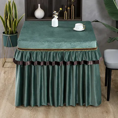 Minimalistischer Ginkgo Blatt Geprägter Staubschutz Tischdecke Für Elektroherd Mahl- und Couchtisch Heimtextilien