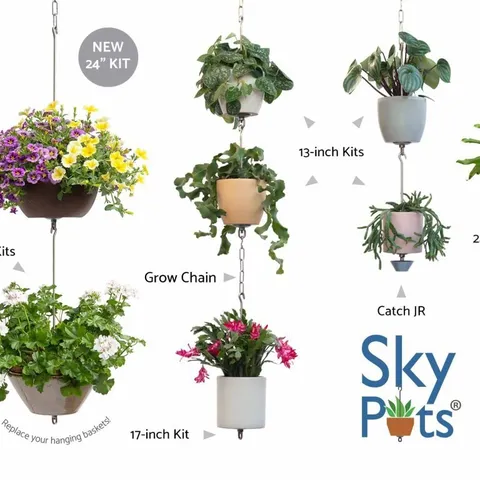 Ganci di Connessione per Vasi da Fiori in Acciaio Inossidabile Catene di Estensione per Fioriere Sospese Verticali Connettori a Cascata per Giardinaggio