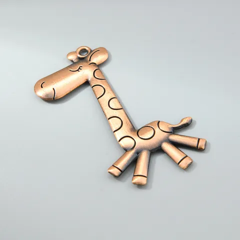 Vintage Legierung Cartoon Giraffe Anhänger Antik Metall Tier Charm Für DIY Schmuckherstellung Schlüsselanhänger Zubehör Für Unisex