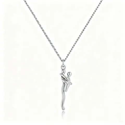 Hugging Parent Child Pendant Necklace Alloy Electroplated Heartfelt Emotional Jewelry For Mother Father Day Gift Unisex Jewelry