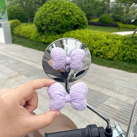 Bonita Decoración de Lazo Para Espejo Retrovisor de Vehículo Eléctrico Corazón de Niña Accesorios de Moto Scooter Lazo