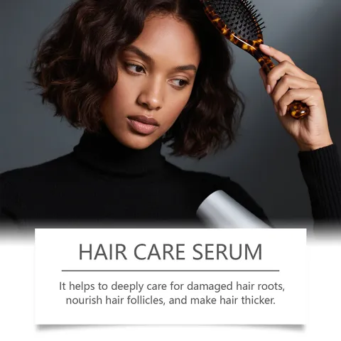 Herbal Roller Hair Growth Essence Serum Set Scalp Nourishing Hair Care Treatment With Microneedle Roller