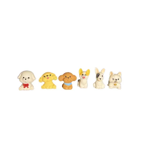 Miniatuur Schattige Puppy Hond Beeldje Blind Box Ornament Hars Auto Desktop Micro Landschap Speelgoed Decoratie Cadeau