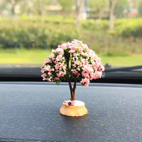 Ornement de Mini Arbre de Voiture Micro Paysage Plante de Simulation Console Centrale Décoration de Tableau de Bord Intérieur