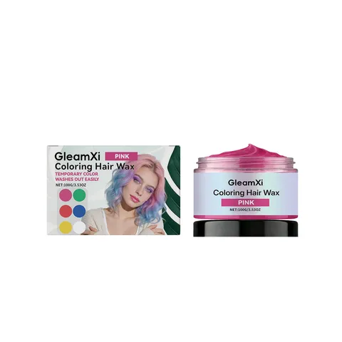 Temporäres Haarwachs Pink Haarfarbe Abwaschbar Temporäres Haarfärbewachs Für Styling Party Cosplay Täglichen Gebrauch