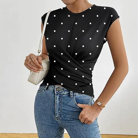 Γυναικείο Casual Crossover Κοντομάνικο Top Slim Fit Μονόχρωμο Καλοκαιρινό Basic Crop Top