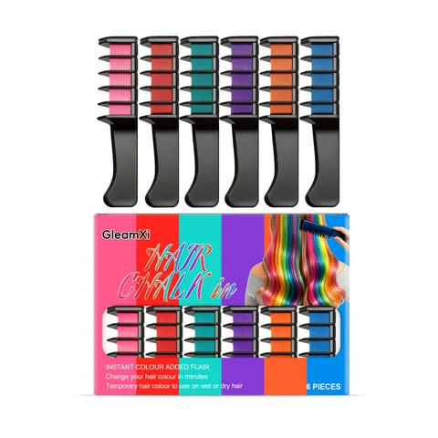 Temporäres Haarfärbekamm Set Lebendiges Buntes Haarkreide Set Waschbares Haarfarbe Styling Werkzeug für Party Täglichen Gebrauch