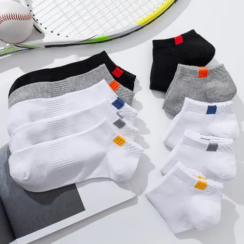 Unisex Cotton Blend Low Cut Sports Socks Breathable Deodorant Solid Color Ankle Socks For Men And Women Daily Wear