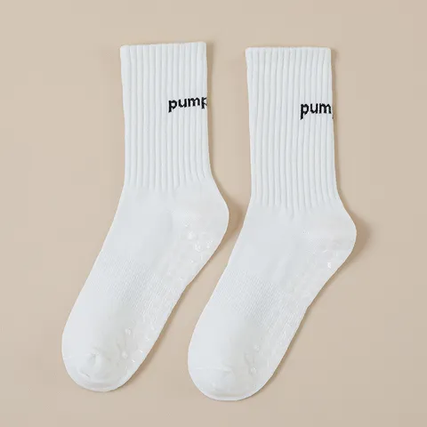 Professional Yoga Socks Women Non Slip Pilates Fitness Socks Mid Tube Breathable Cotton Anti Skid Floor Socks For Gym Home Workout
