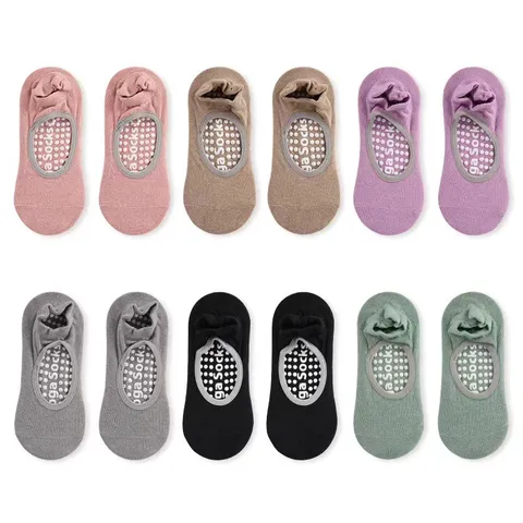 Women Professional Non Slip Yoga Socks Breathable Cotton Backless Pilates Socks Athletic Fitness Floor Socks