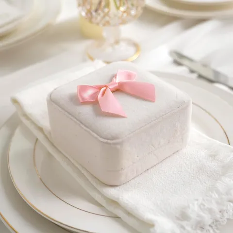 Lazos De Cinta Rosa Con Adhesivo Lazos De Tela Para Embalaje De Caja De Regalo Repostería Boda Fiesta Accesorios De Decoración