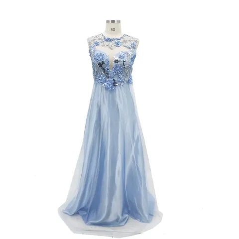 Damen Sexy Ärmellos V-Ausschnitt Langes Kleid Elegantes Schmale Passform Netz Spleißen Pailletten Stickerei Maxi Party Abendkleid