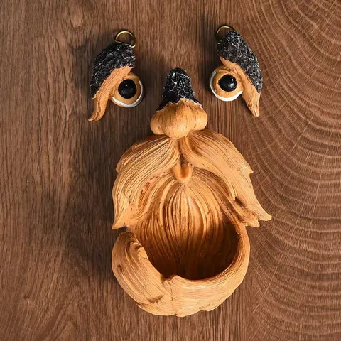 Resin Tree Face Bird Feeder Outdoor Garden Decoration Fantasy Old Man Face Sculpture Wild Bird Feeder Tray Yard Art Decor