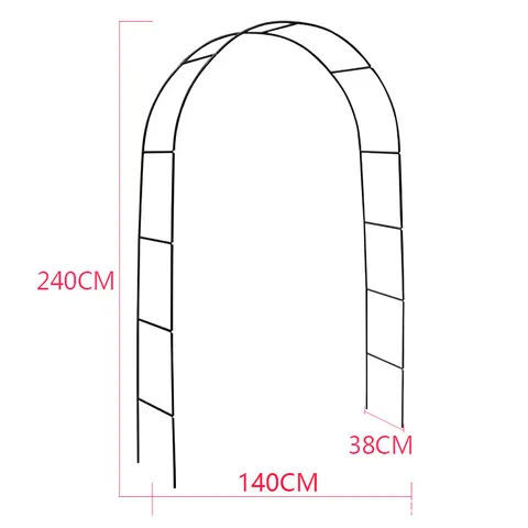 Eisen Gartenbogen Verstärkt Metall Kletterpflanze Unterstützung Für Rosen Outdoor Hochzeit Hintergrund Bogen Blumenständer Gitter