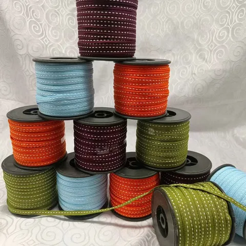 Nastro Grosgrain in Poliestere Nastro con Striscia Impunturata Per Confezione Regalo Decorazione Pasticceria DIY Artigianato Cucito