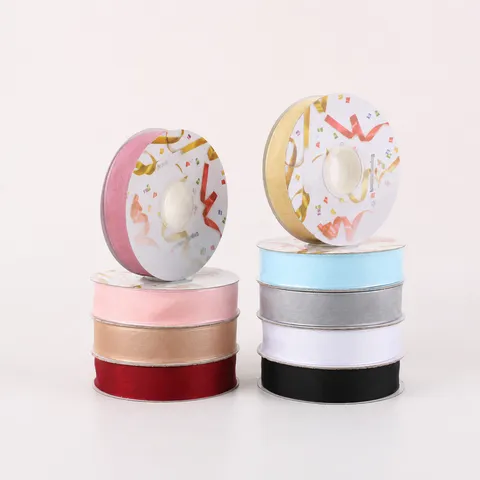 Snow Yarn Ribbon Printed Satin Ribbon For Floral Packaging Valentine Gift Wrapping Wedding Party Decoration