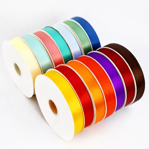 Rouleau de Ruban en Polyester Couleur Unie pour Emballage de Boîte à Gâteau Cuisson Fleur Boîte Cadeau Sangle Artisanale Décorative