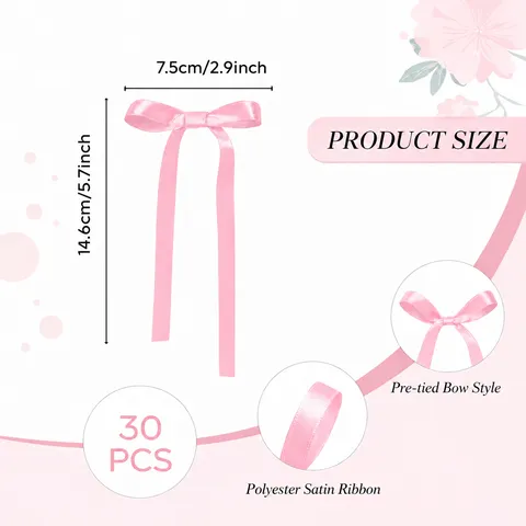 Ribbon Bow Cake Topper Party Decoration Wedding Engagement Background Hanging Ornament Bowknot Decor
