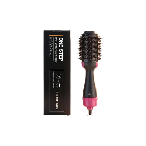 Professional 4 In 1 Ionic Hot Air Brush Hair Dryer And Volumizer Straightener Styling Tool