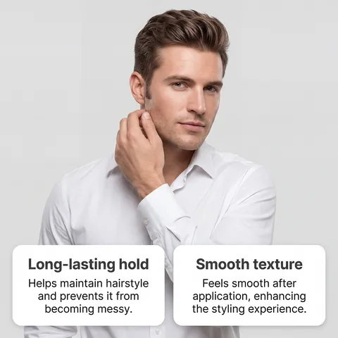 Men's Hair Styling Wax Pomade Strong Hold And High Shine Natural Hair Grooming Styling Clay For Daily Care